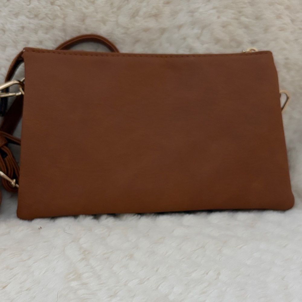 Elegant Brown Leather Crossbody Bag